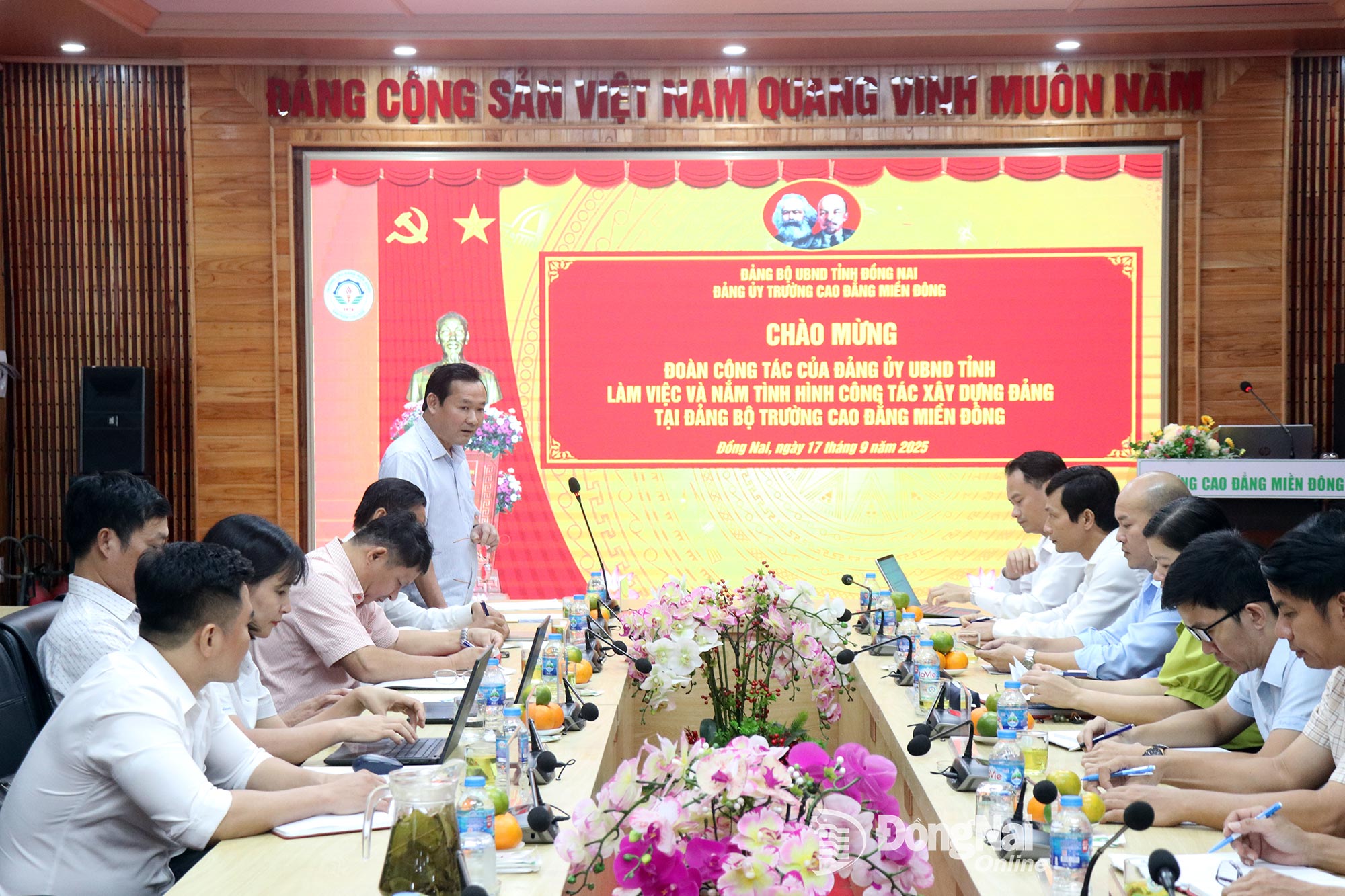 Đảng ủy UBND tỉnh Đồng Nai làm việc với Đảng ủy Trường cao đẳng Miền Đông